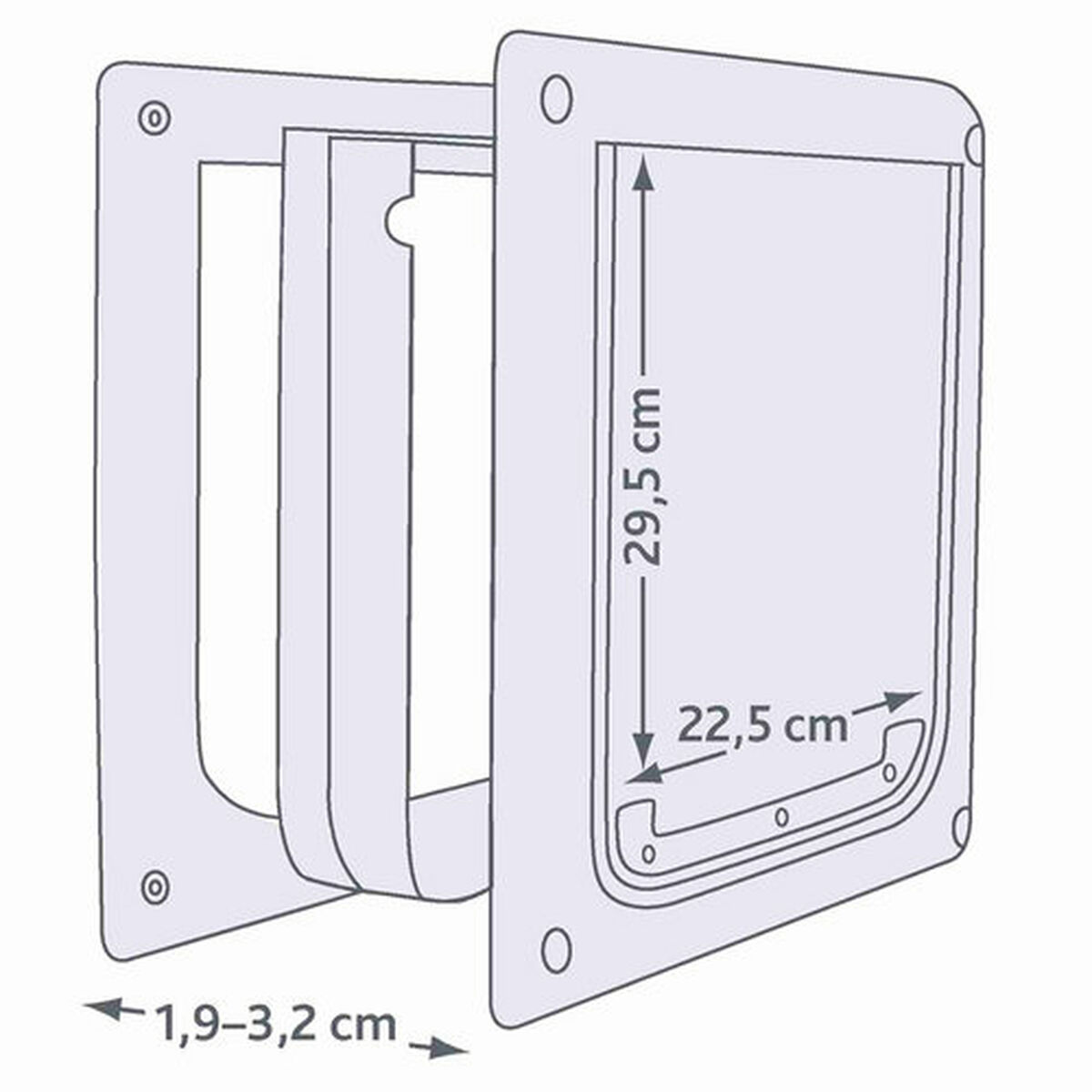 Katteurt Trixie Hvid Plastik 30 × 36 CM